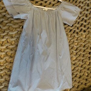 Purple Snow Striped Blue and White Dress